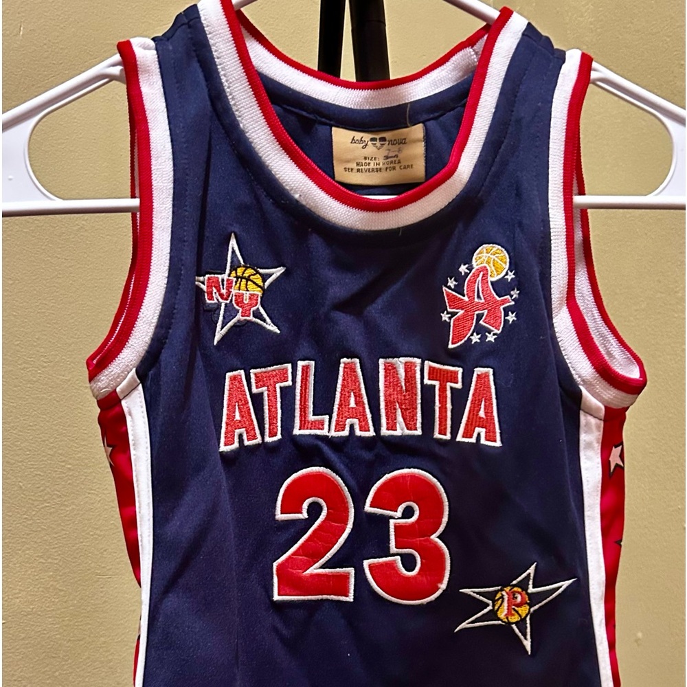 ATLANTA #23 BASKETBALL JERSEY W/ Harlem Globe Trotter Star inserts